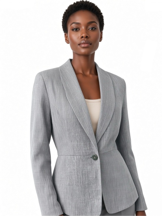 CAbi Jackets & Blazers - Blue Gray Cabi Beachwalk Textured One-Button Women's Blazer in size 6